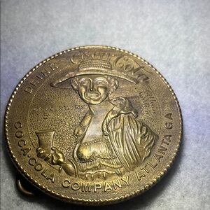 Coca Cola collectors brass belt buckle